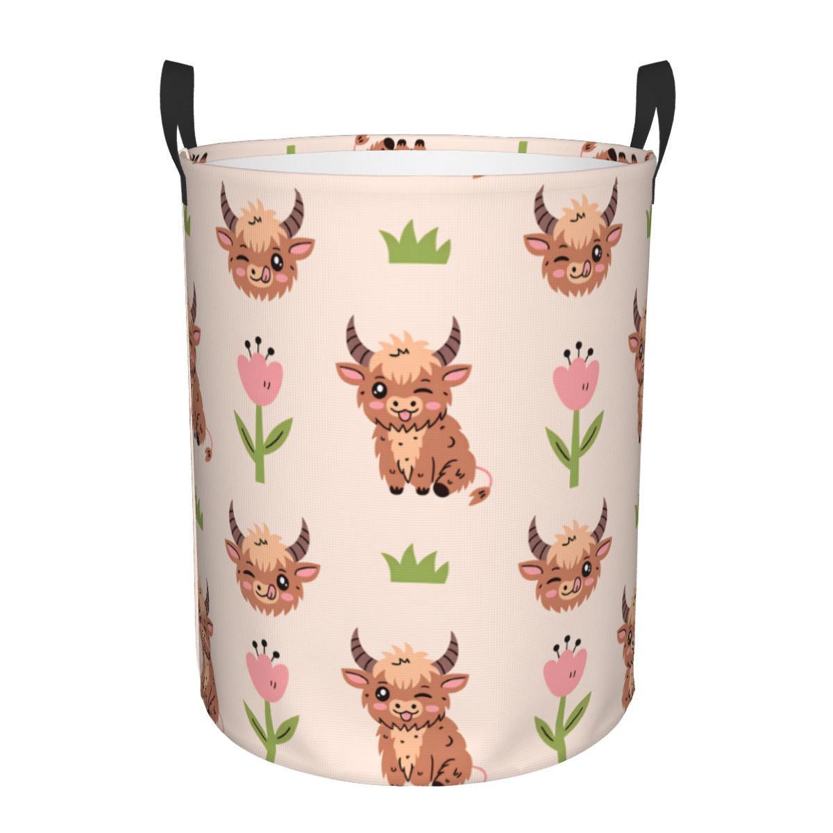 Baby Nursery Laundry Hamper - 귀여운 아기 하이랜드 소 세탁 바구니,