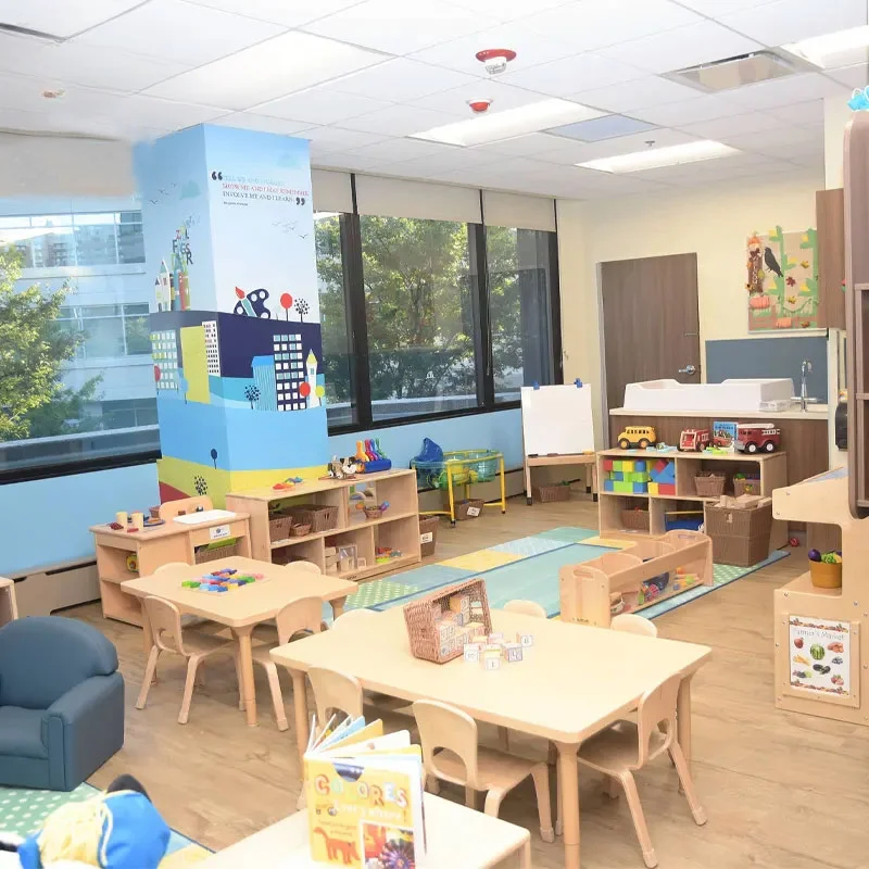 Baby Nursery Layout - 최신 유행 아기방 벽걸이 선반 원목