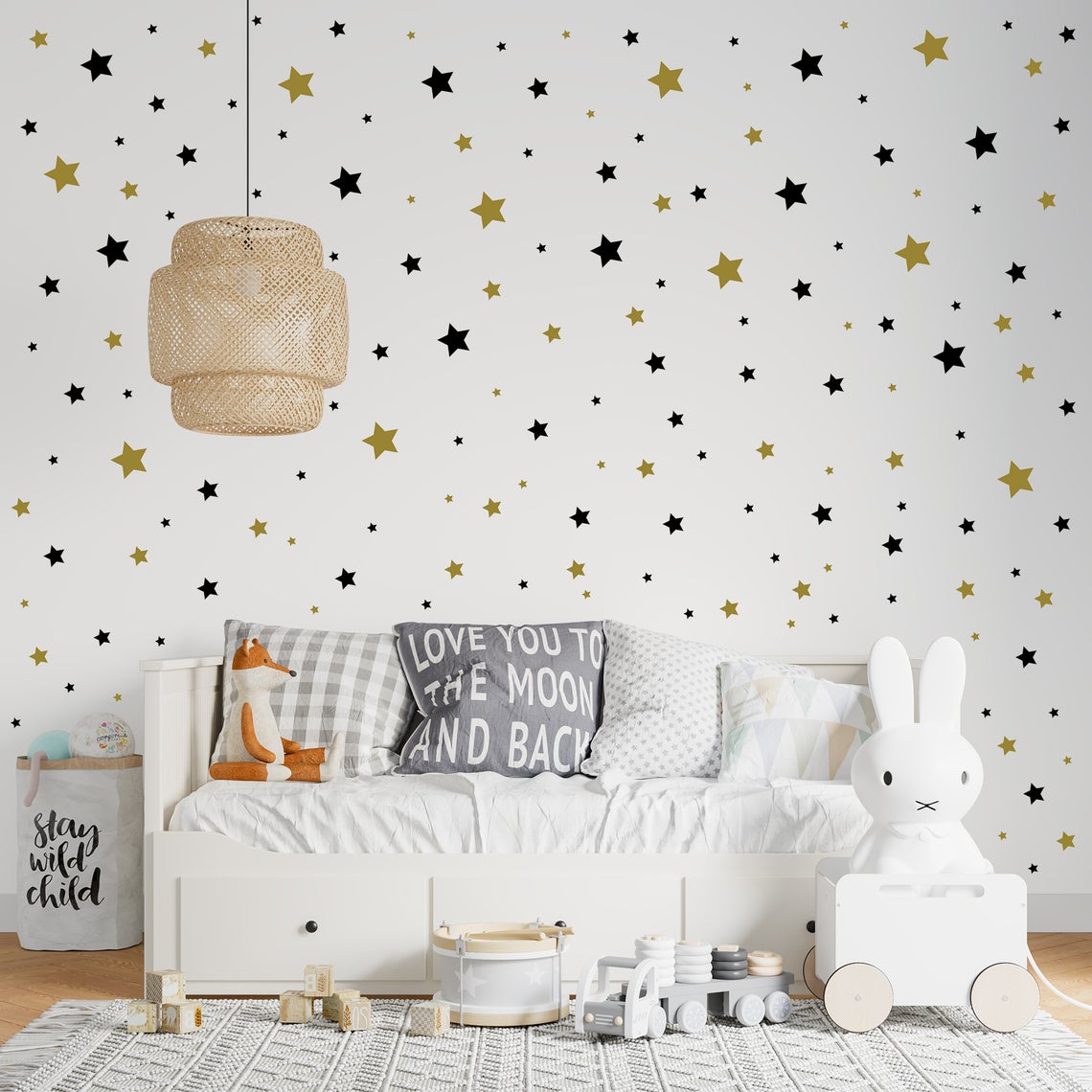 Baby Nursery Decals - 만화 별 벽 스티커 아기 보육원
