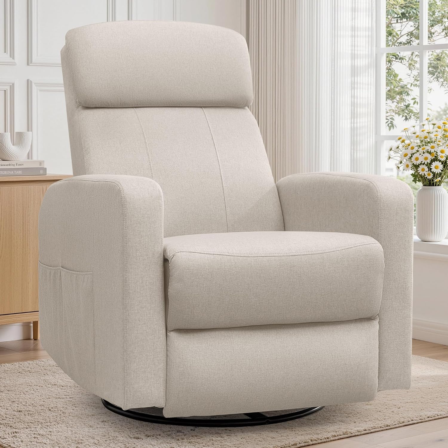 Rocking Chair Nursery - 성인용 전동 리클라이너 의자, USB 포트가