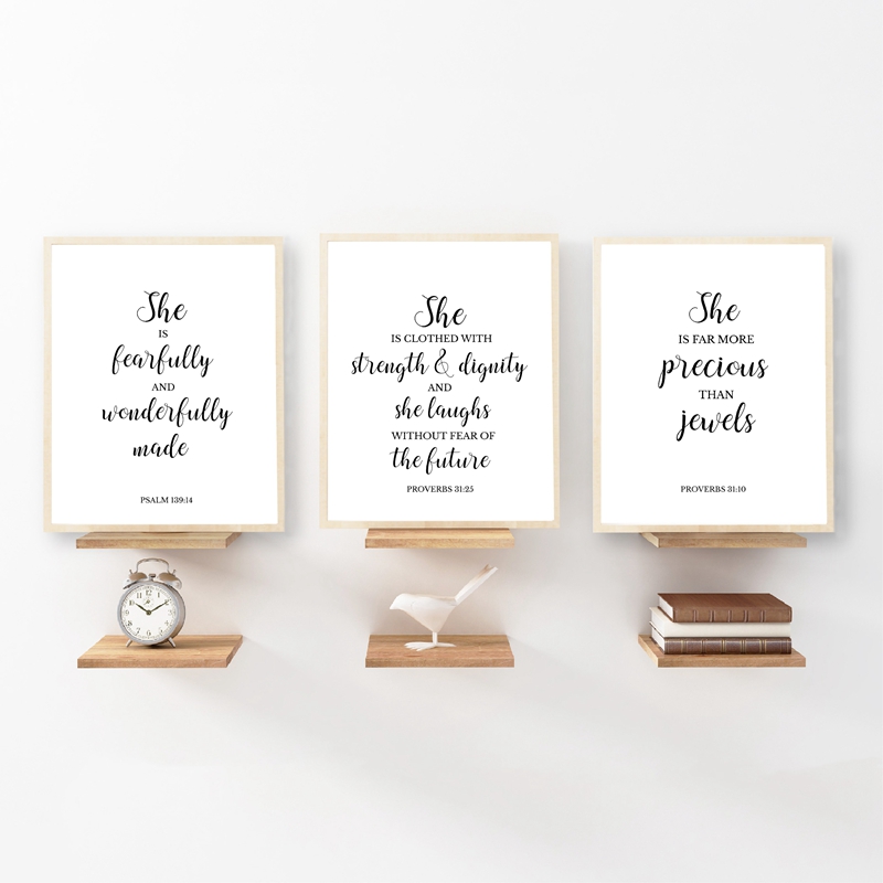 Baby Nursery Quotes Wall Art - 성경 구절 견적 기독교 월 아트