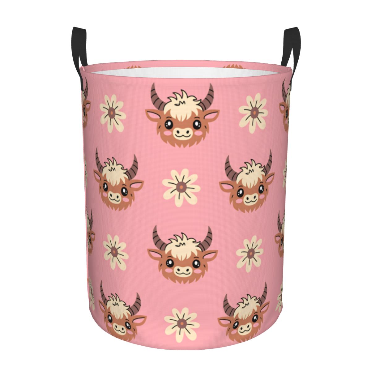 Baby Nursery Laundry Hamper - 귀여운 아기 하이랜드 소 세탁 바구니,