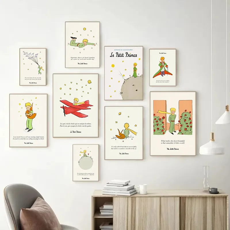 Baby Nursery Quotes Wall Art - 환상적인 동화책 아트 프린트, 별과 비행기를