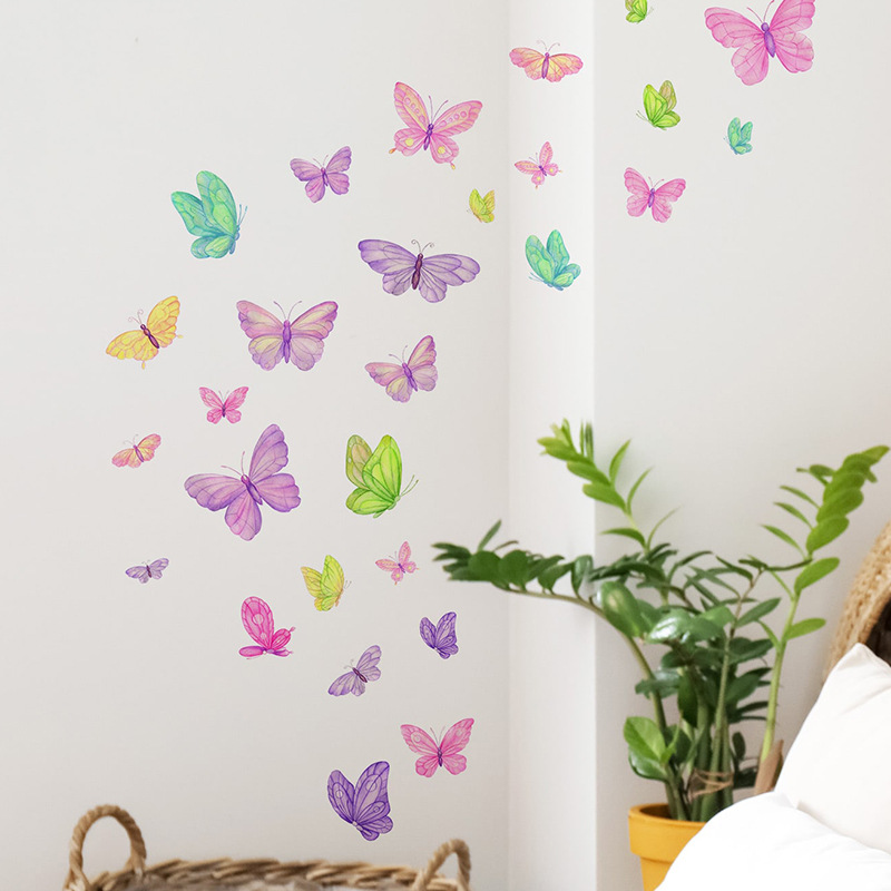 Baby Nursery Decals - 로맨틱 나비 벽 스티커 크리 에이