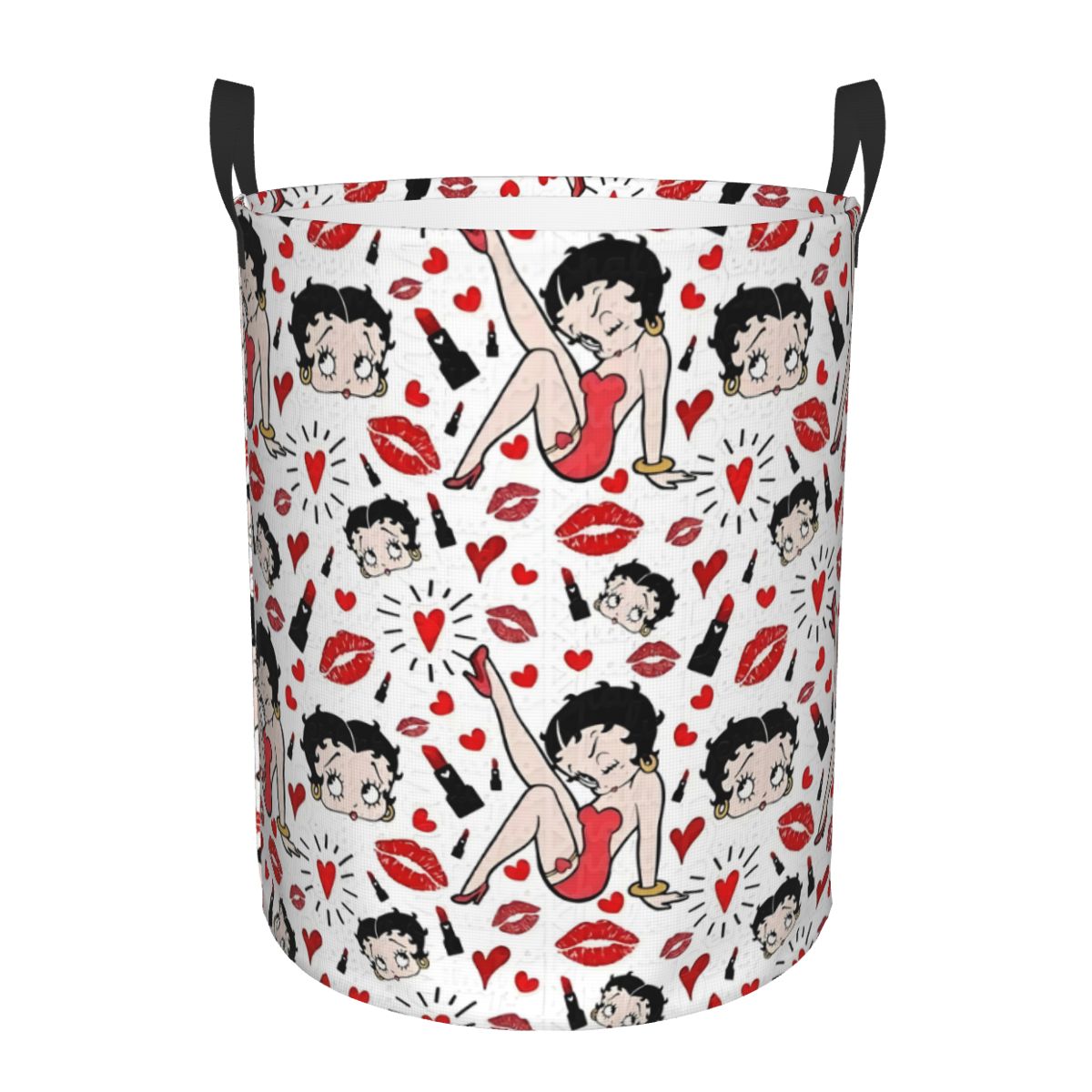 Baby Nursery Laundry Hamper - 만화 소녀 B-Boop 세탁 바구니 접이식