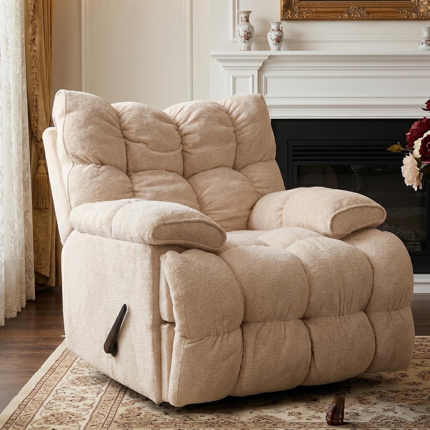 Rocking Chair Nursery - 대형 회전식 로커 리클라이너 의자, 수동식,