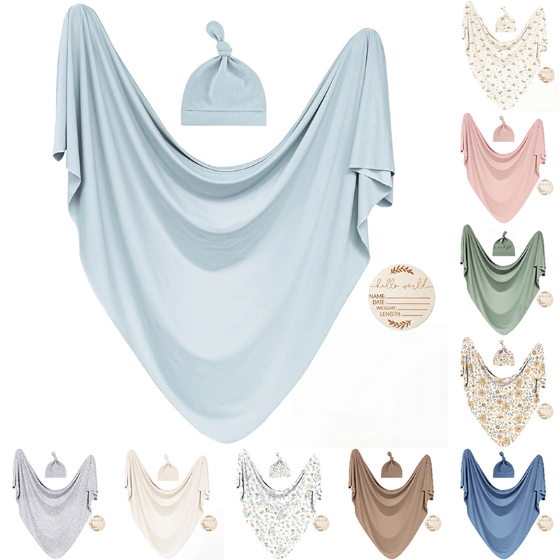 Baby Nursery Sets - 아기 속싸개 겸용 담요와 어울리는 비니