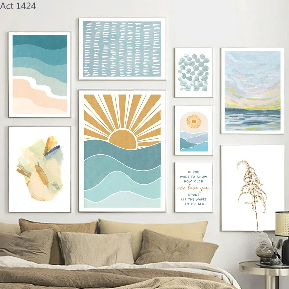 Baby Nursery Quotes Wall Art - 일출 일몰 해변 바다 인용문 벽