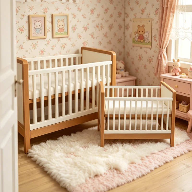 Baby Nursery Layout - 미니 플라스틱 아기 침대, 인형의 집