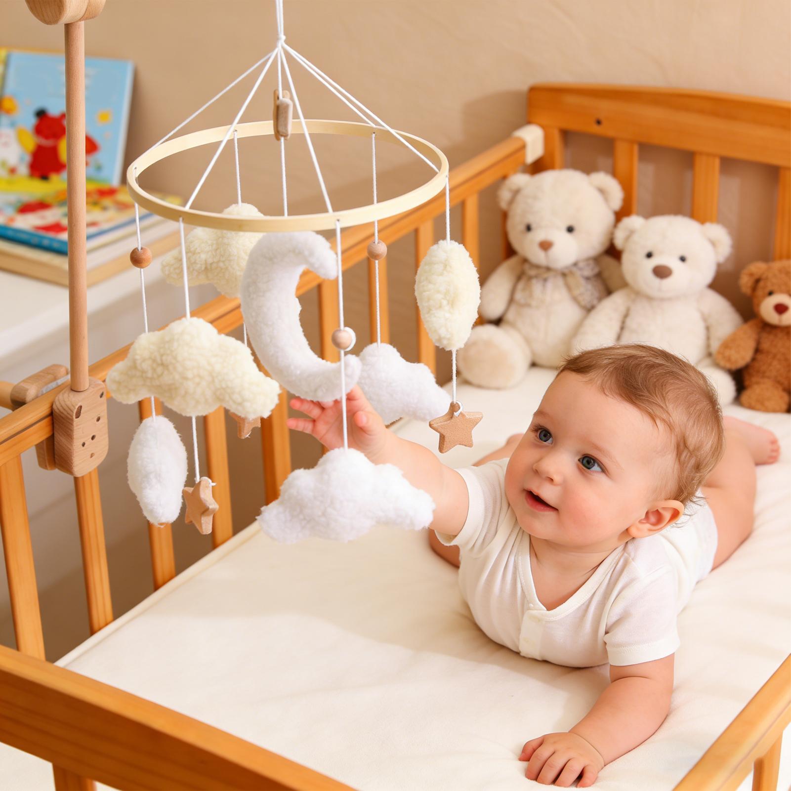 Baby Nursery Hamper - 나무 아기 침대 모빌 벨 딸랑이