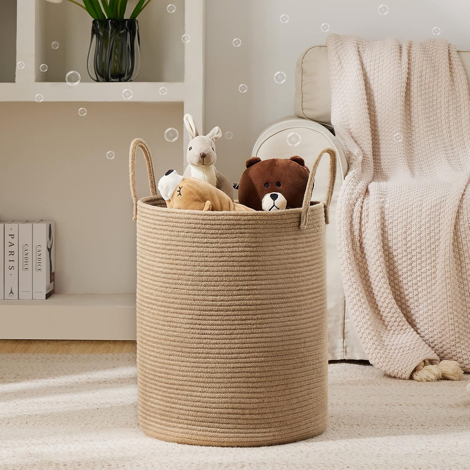 로프 세탁 바구니, 58L 높이 세탁 바구니, 아기방  - Baby Nursery Laundry Hamper 리뷰 및 가격