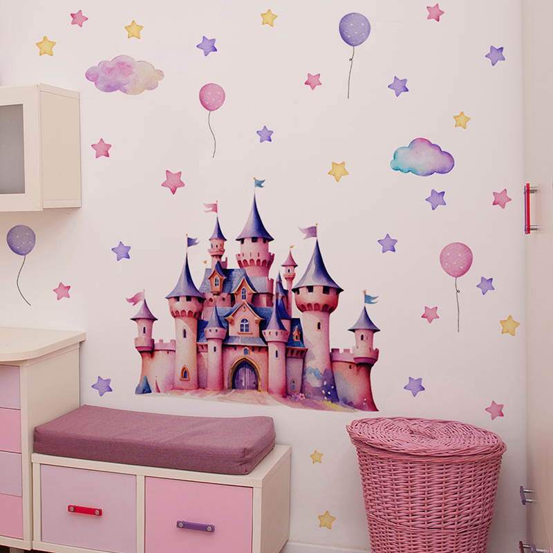 만화 성 마법의 왕국 벽 스티커 소녀 방 아기 침실 장 - Baby Nursery Wallpaper Girl 리뷰 및 가격