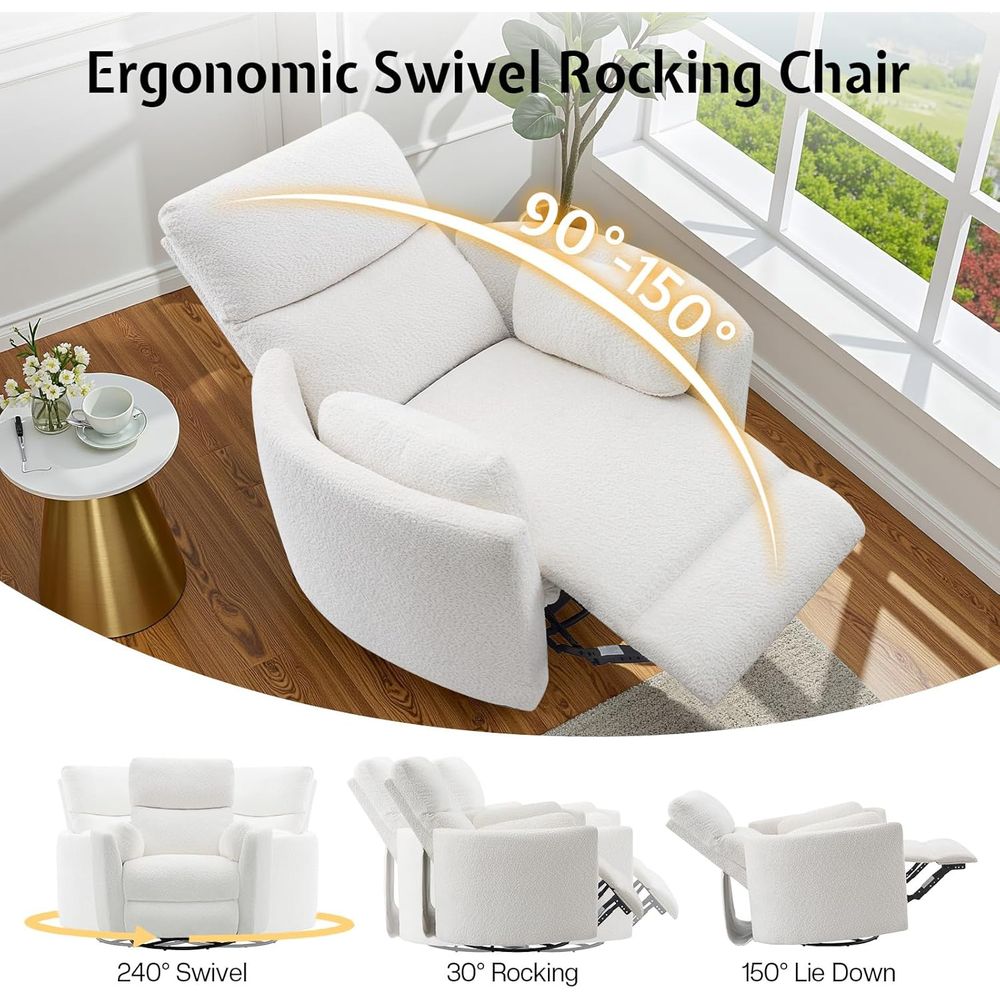 전동 리클라이너 유아용 의자 또는 성인용 의자, USB - Rocking Chair Nursery 리뷰 및 가격