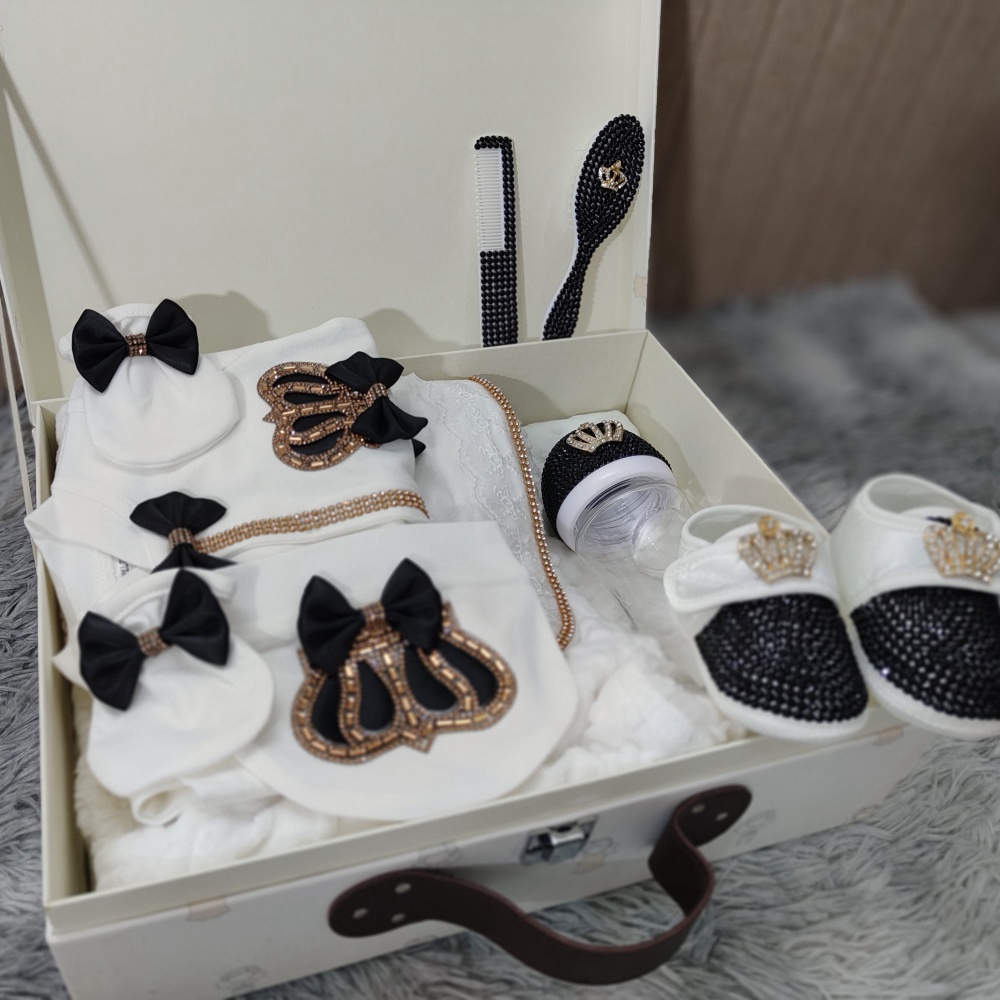 돌블링 블랙 골드 신생아 40 일 선물 가방, 보육원  - Baby Nursery Sets 리뷰 및 가격