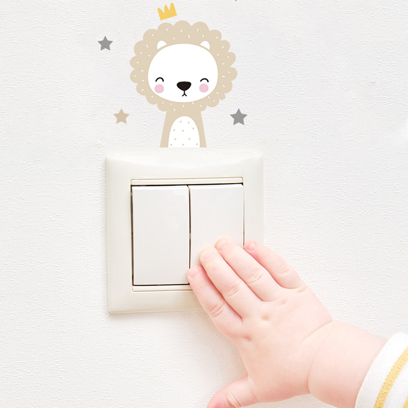 6 개/대 Boho 색상 귀여운 미소 만화 동물 스위치 - Baby Nursery Sets 리뷰 및 가격