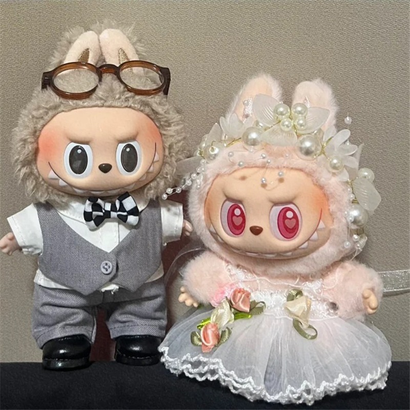15 17cm 라부부 인형 웨딩 연인 드레스 의상 쉬폰 - Baby Nursery Dolls 리뷰 및 가격