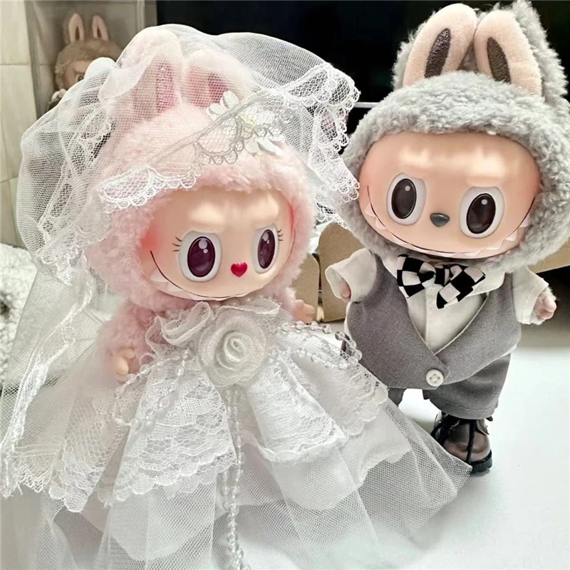 15 17cm 라부부 인형 웨딩 연인 드레스 의상 쉬폰 - Baby Nursery Dolls 리뷰 및 가격