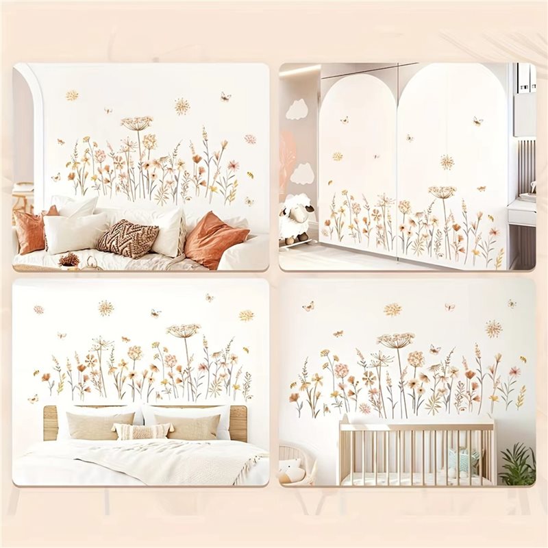 【효율적인】2X Boho 꽃 벽 스티커 아기 보육소 소 - Baby Nursery Wallpaper Girl 리뷰 및 가격