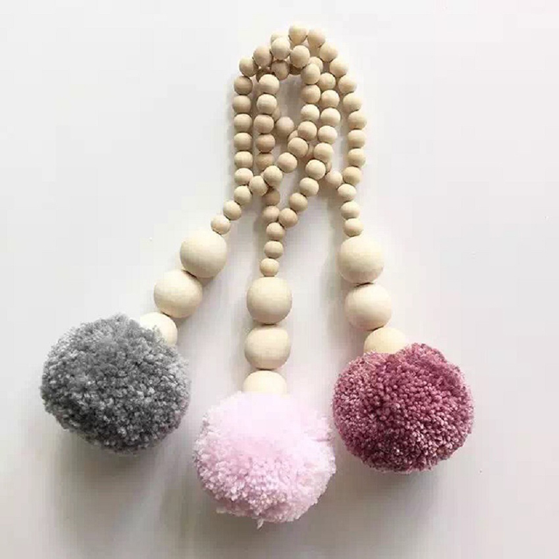 나무 구슬 술 공 갈 랜드 벽 매달려 장식 ins 북유 - Baby Nursery Garland 리뷰 및 가격