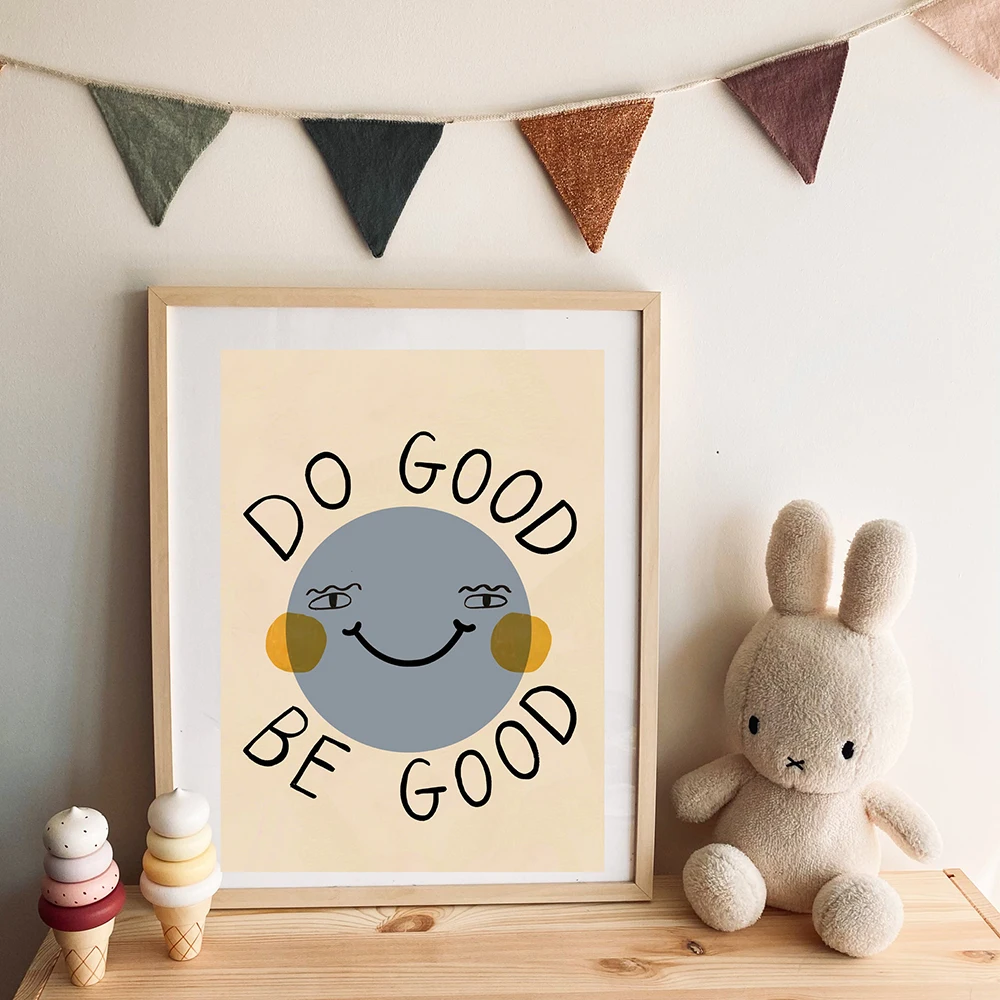 1PC 프레임리스 재미있는 만화 토끼 곰 동물 벽 예술 - Baby Nursery Quotes Wall Art 리뷰 및 가격