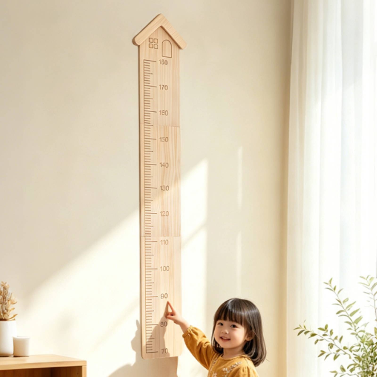 나무 성장 차트 집 모양 벽걸이 성장 차트 나무 키 측 - Growth Chart Ruler 리뷰 및 가격