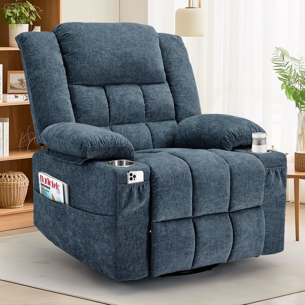 성인용 360도 회전 로커 리클라이너, 마사지 및 히팅 - Rocking Chair Nursery 리뷰 및 가격
