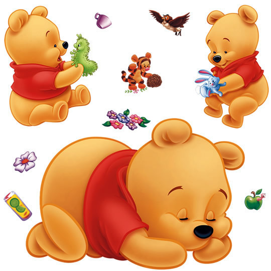 3d 위니 푸우 벽 스티커 어린이 방용 이동식 아기 침 - Baby Nursery Winnie The Pooh 리뷰 및 가격