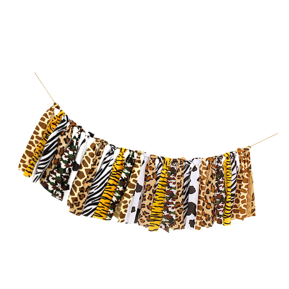 1Pcs 아기 1 생일 배너 다채로운 표범 인쇄 식사  - Baby Nursery Garland 리뷰 및 가격