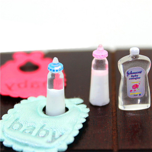 1:12 인형 집 미니어처 아기 병 샴푸 턱받이 세트  - Baby Nursery Sets 리뷰 및 가격