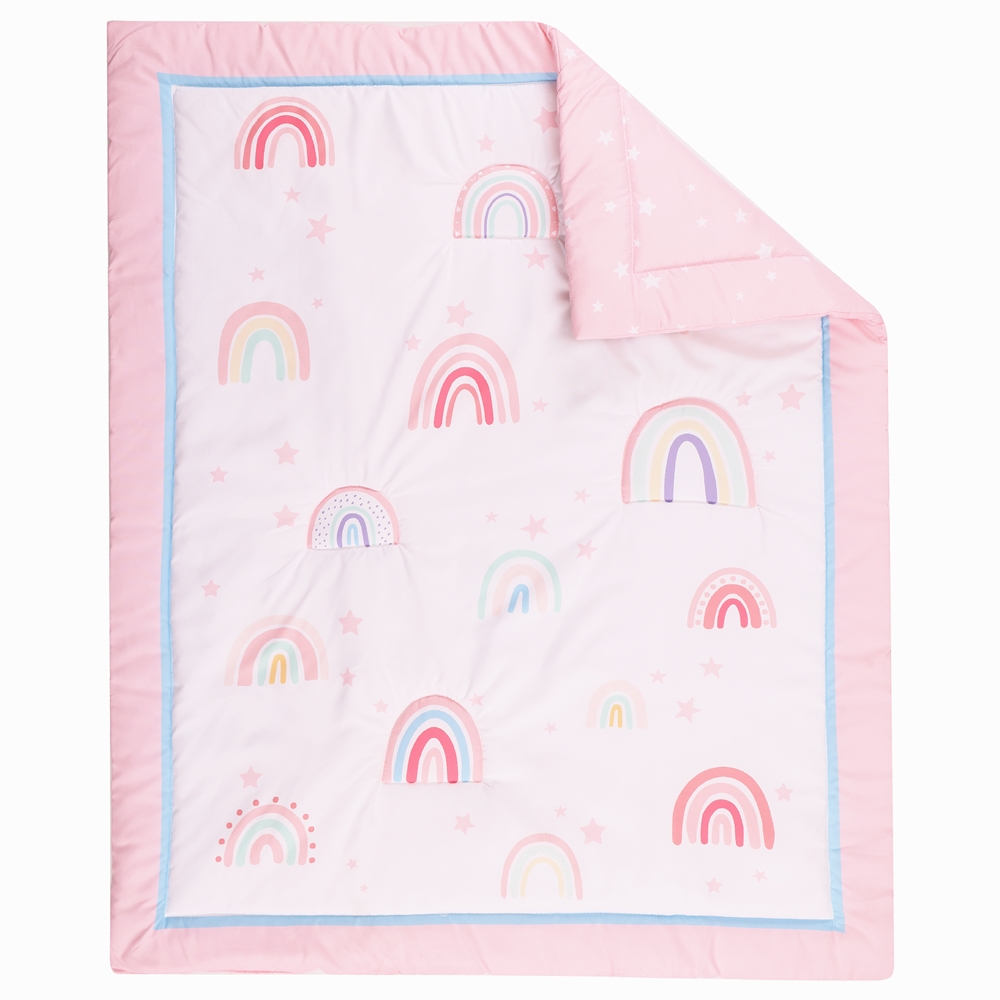 3Pcs 레인보우 베이비 유아용 침대 어린이 아기 침구 - Baby Nursery Sets 리뷰 및 가격