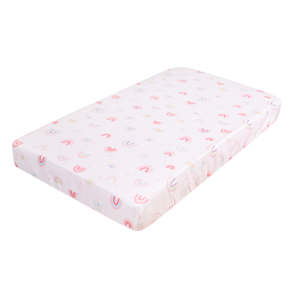 3Pcs 레인보우 베이비 유아용 침대 어린이 아기 침구 - Baby Nursery Sets 리뷰 및 가격