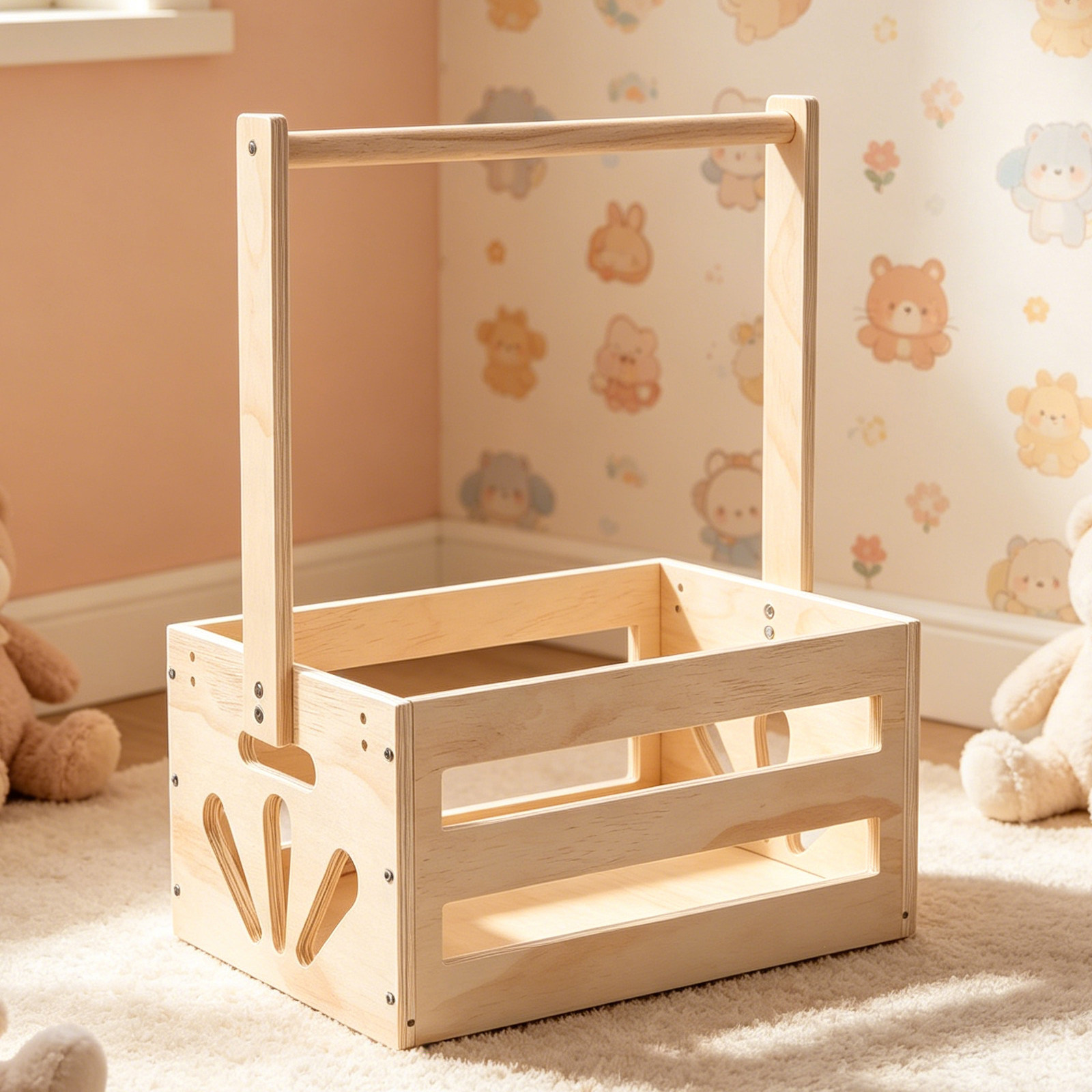 아기 보육용품 수납함 손잡이付き 나무 옷걸이 룸 오거나 - Baby Nursery Hamper 리뷰 및 가격