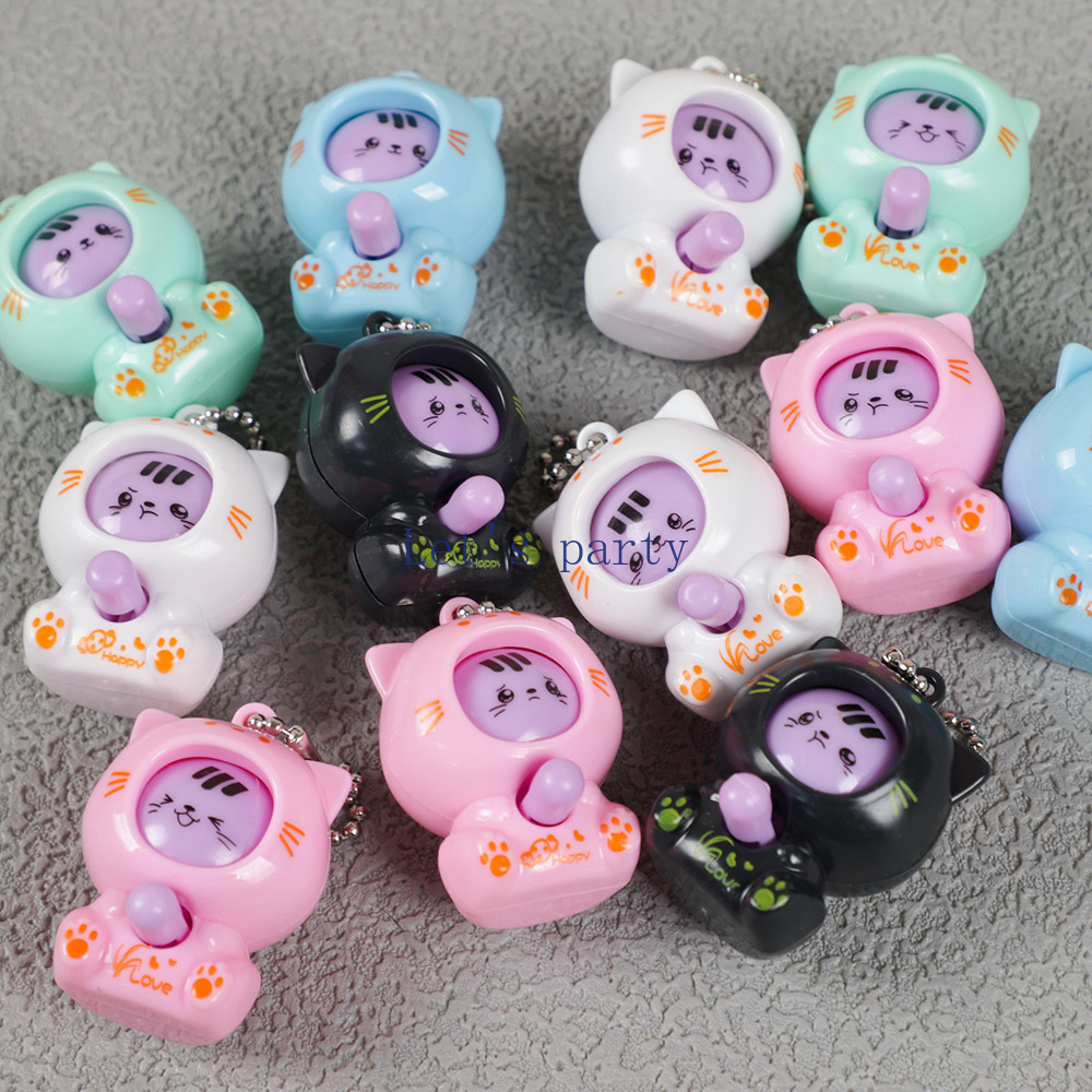 10Pcs 만화 미니 고양이 얼굴 변경 인형 장치 키  - Baby Nursery Dolls 리뷰 및 가격