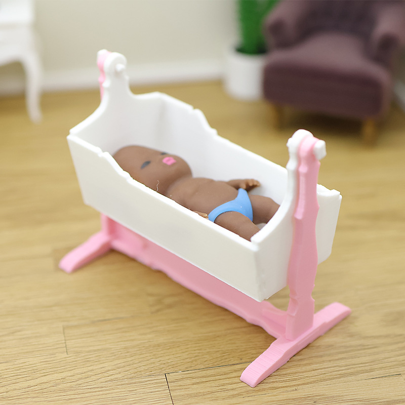 미니 아기 요람 흔들 침대 미니어처, 인형의 집 보육실 - Baby Nursery Layout 리뷰 및 가격