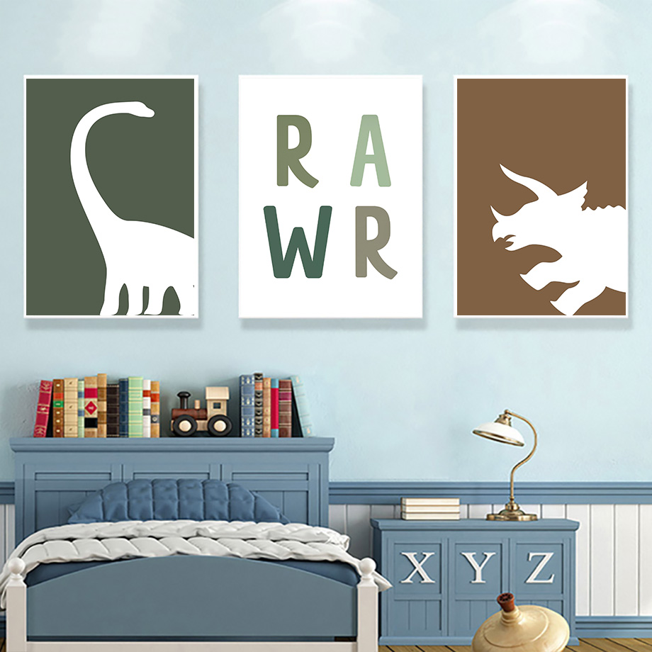 프레임리스 쥬라기 공룡 티라노사우루스 렉스 트리케라톱스 - Baby Nursery Quotes Wall Art 리뷰 및 가격