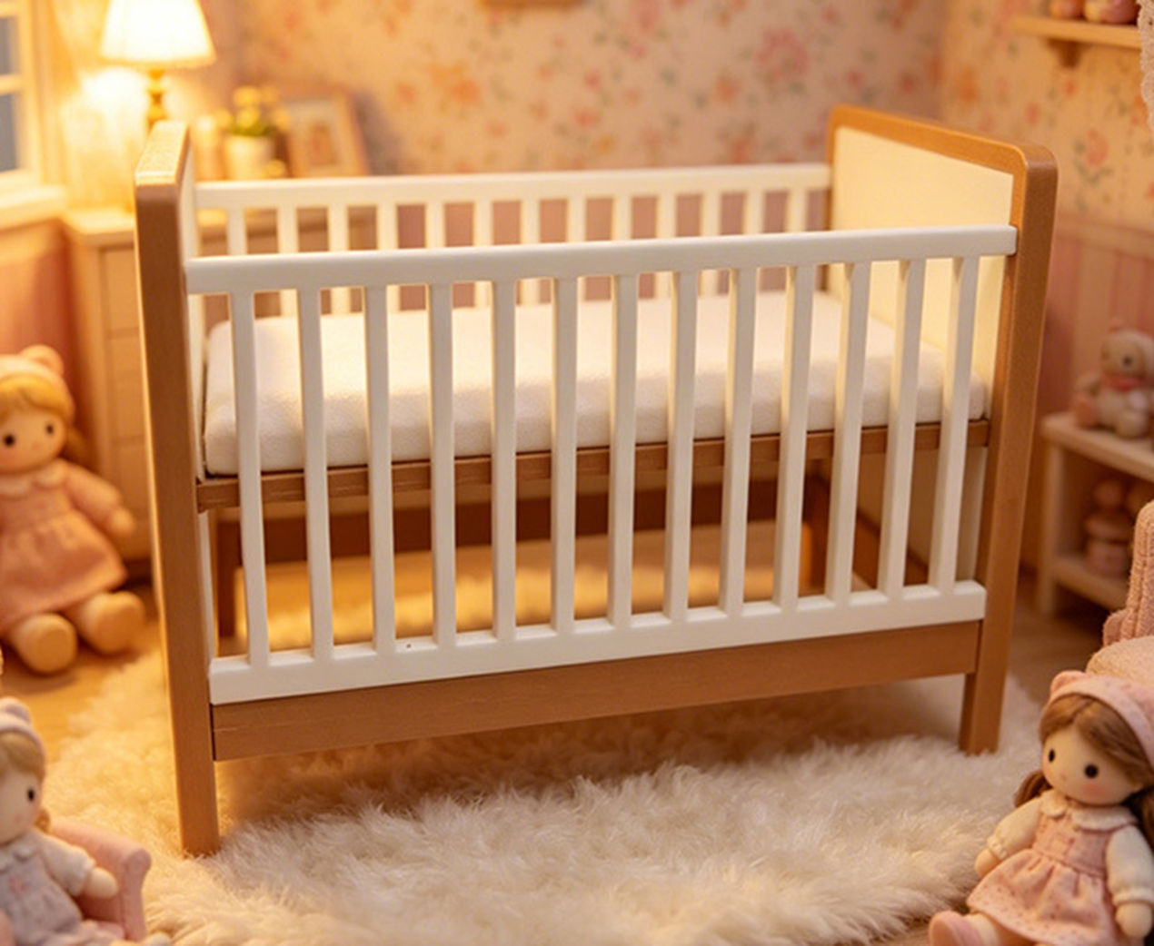 미니 플라스틱 아기 침대, 인형의 집 보육시설 가구 액 - Baby Nursery Layout 리뷰 및 가격
