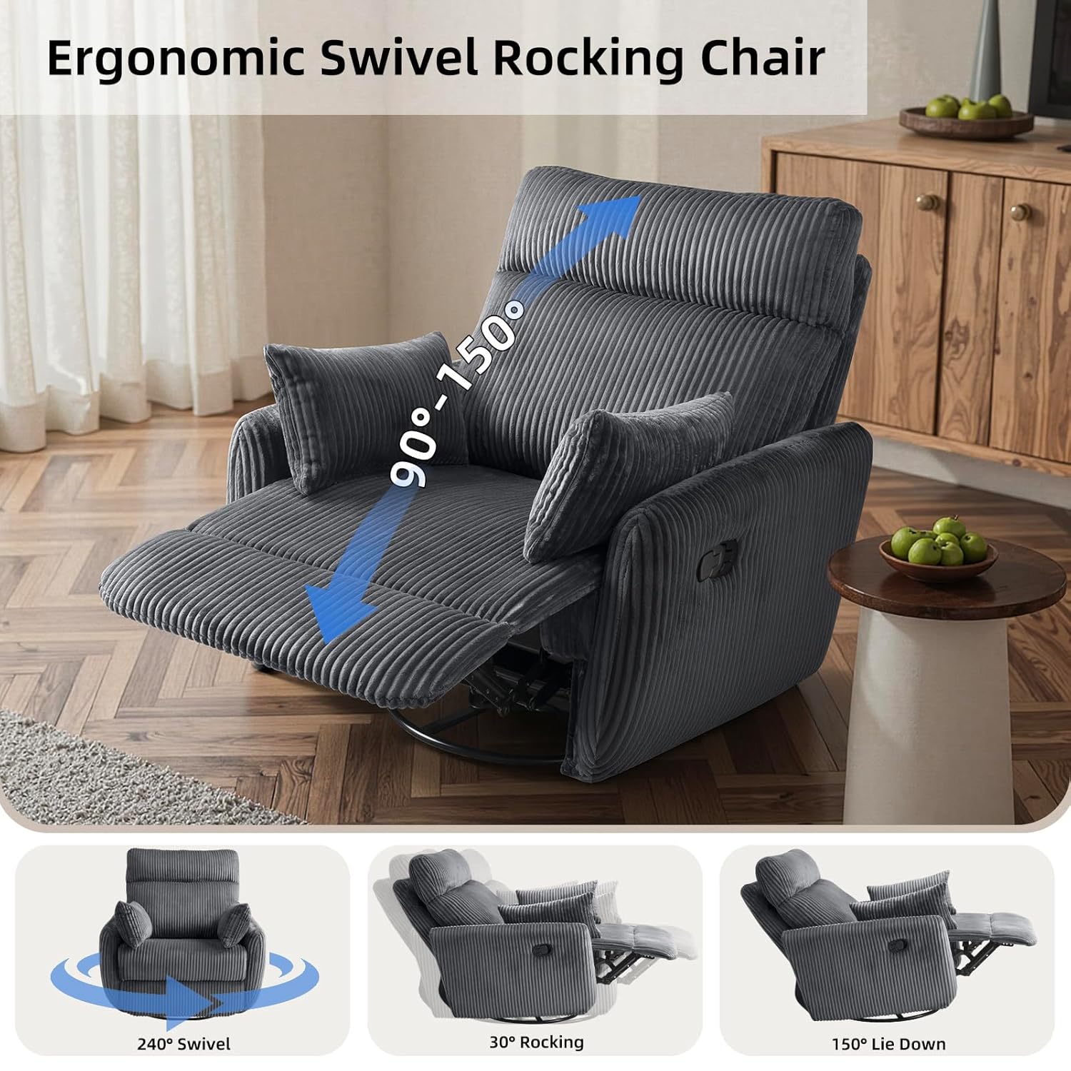 # 회전식 유아용 글라이더 리클라이너 의자 (2개의 베 - Rocking Chair Nursery 리뷰 및 가격