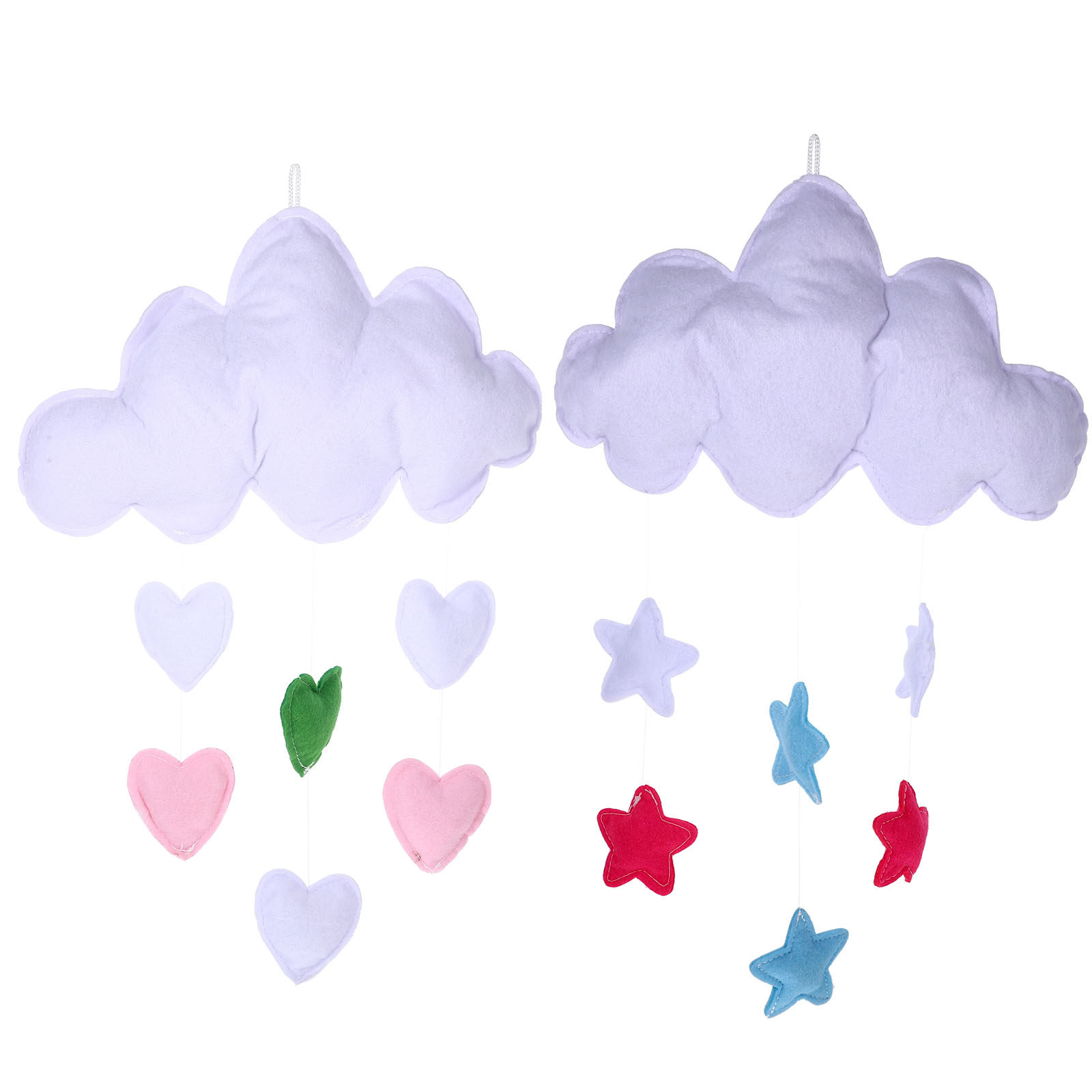 2Pcs 구름 빗방울 장식 장식품 사랑스러운 펠트 천장 - Baby Nursery Garland 리뷰 및 가격