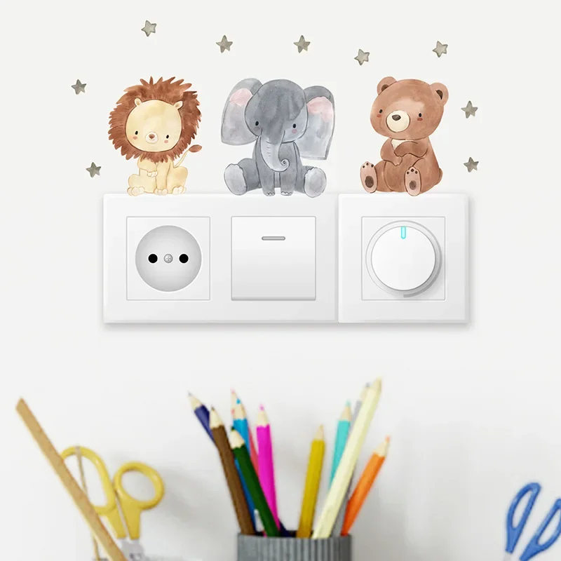 1/2/4/6set 어린이 방을위한 만화 동물 벽 스티 - Baby Nursery Decals 리뷰 및 가격