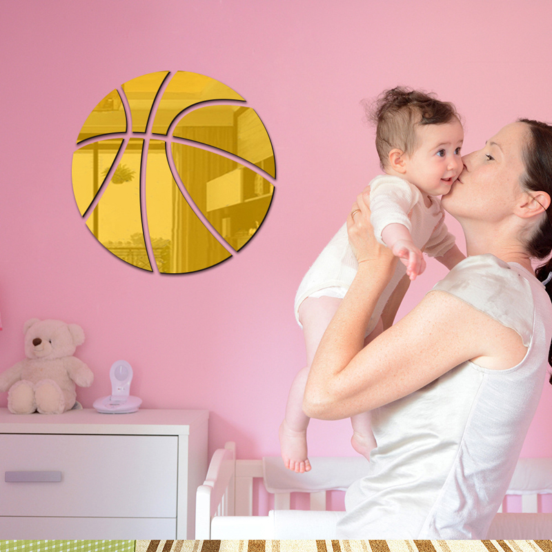 농구 거울 벽 스티커 축구 럭비 스포츠 3d 아트 Di - Baby Nursery Decals 리뷰 및 가격