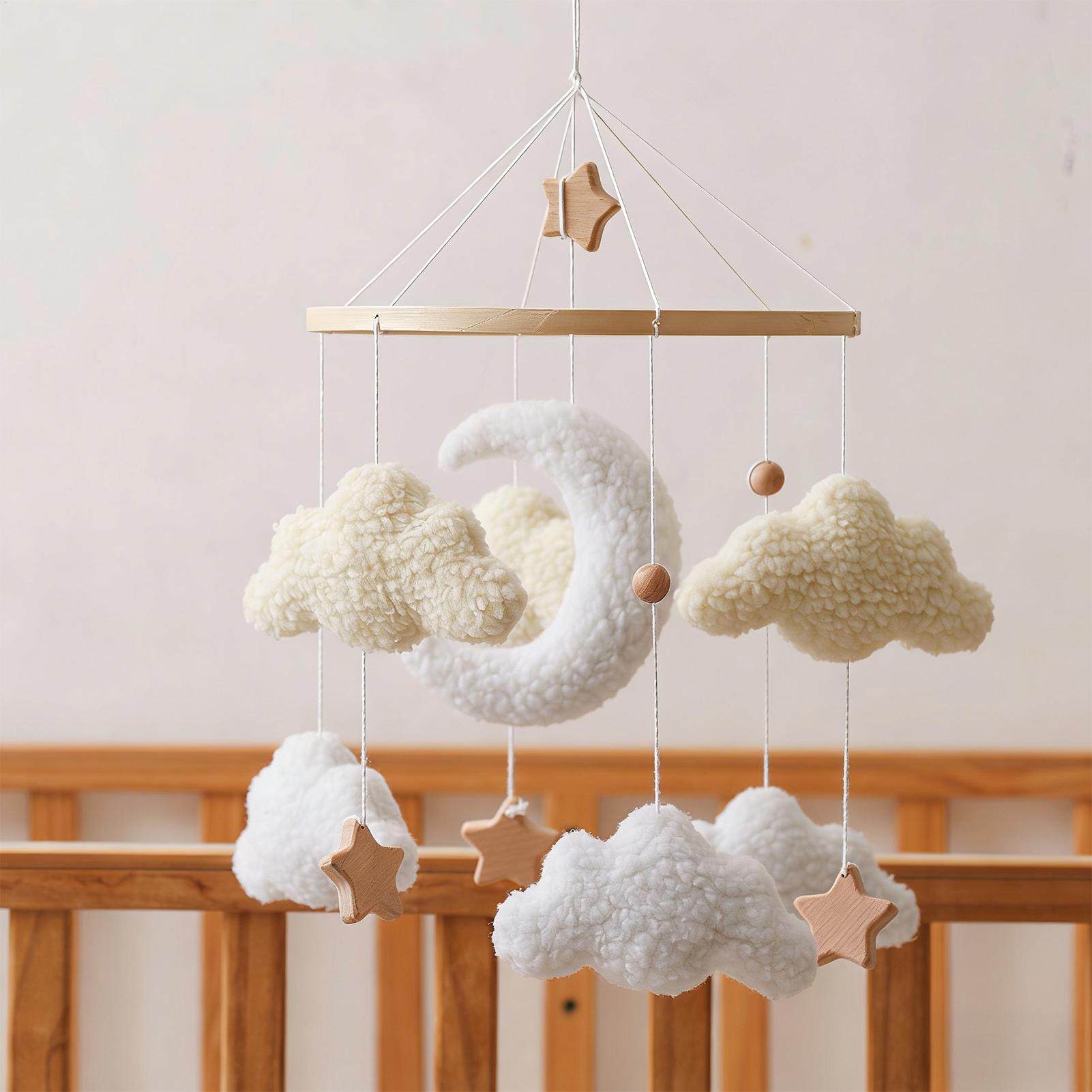 나무 아기 침대 모빌 벨 딸랑이 장난감 부드러운 만화  - Baby Nursery Hamper 리뷰 및 가격