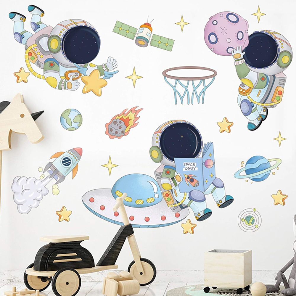 우주 비행사 행성 공간 벽 스티커 어린이 방 놀이방 산 - Baby Nursery Decals 리뷰 및 가격