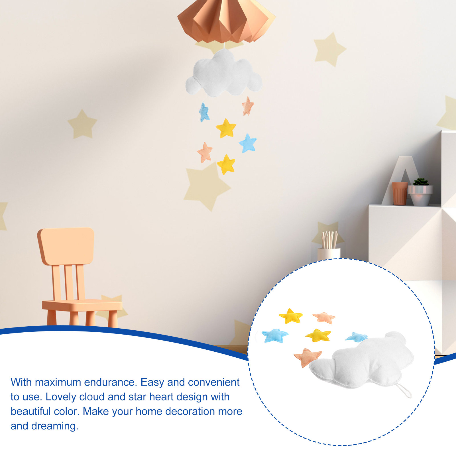 사랑스러운 파스텔 색상의 구름 모양 장식품, 간편한 설 - Baby Nursery Colors 리뷰 및 가격