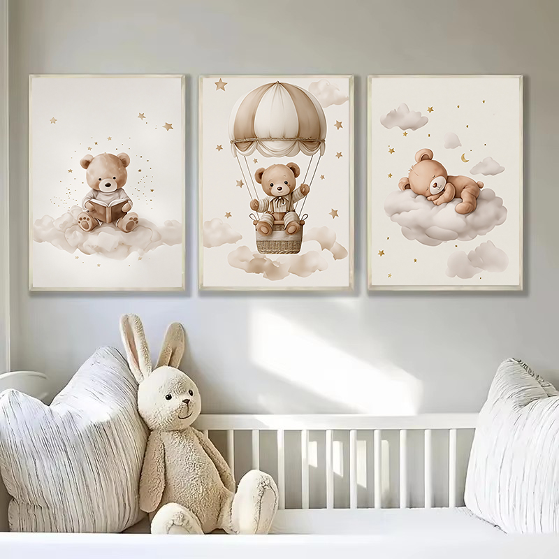 보헤미안 테디베어 동물 맞춤 아기 이름 유아방 캔버스  - Animals Baby Nursery 리뷰 및 가격