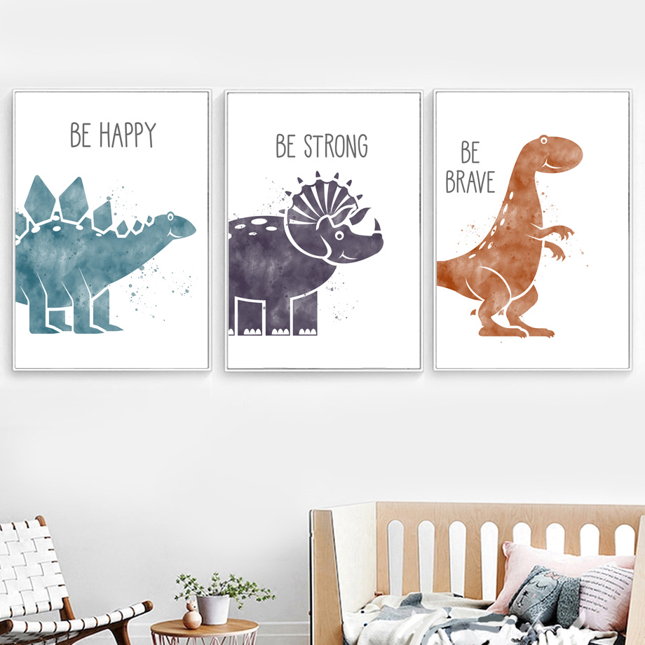 귀여운 공룡 만화 동물 인용구 유아실 북유럽 포스터 및 - Baby Nursery Quotes Wall Art 리뷰 및 가격
